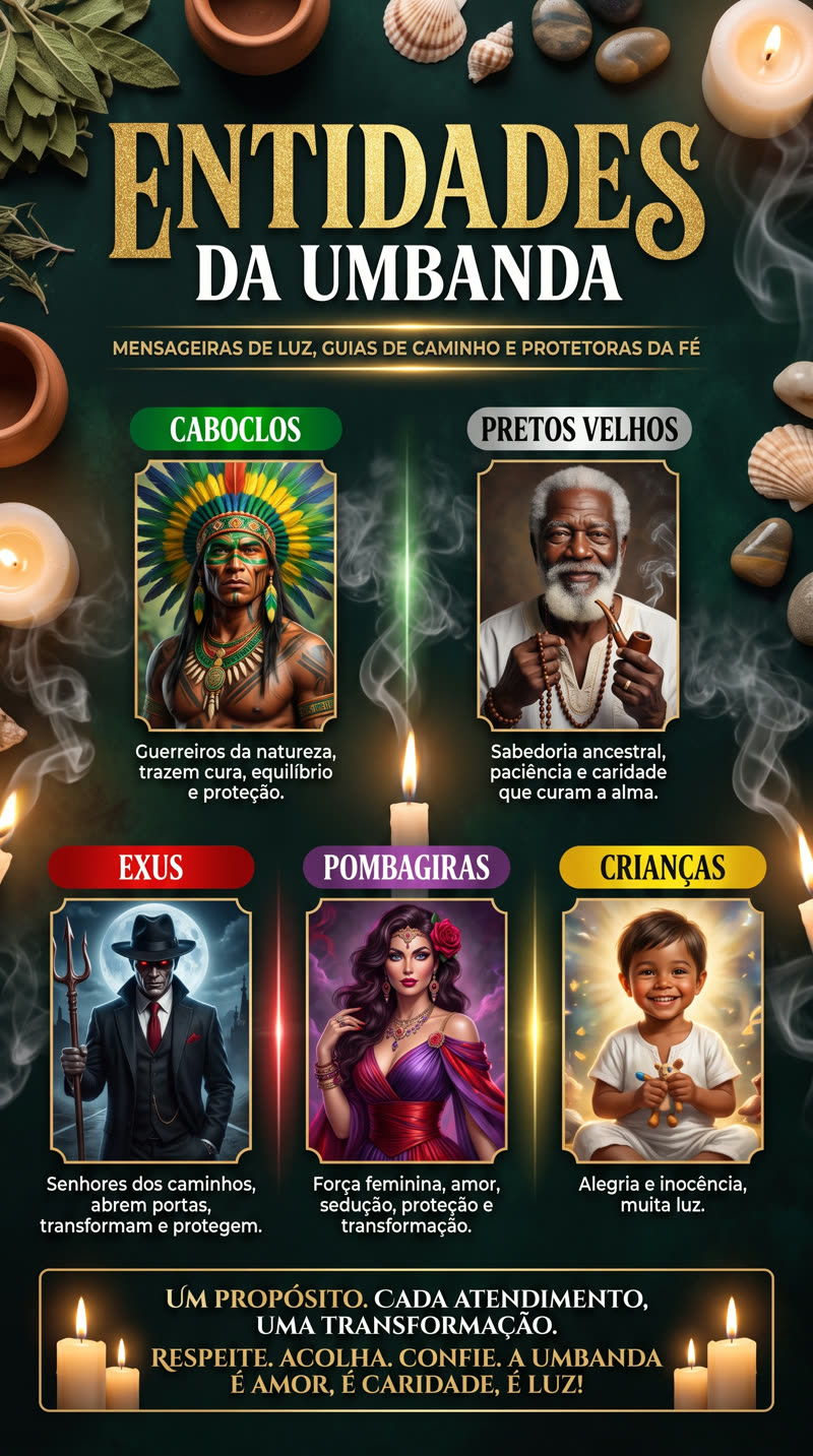 Entidades da Umbanda — Mensageiras de luz e caridade